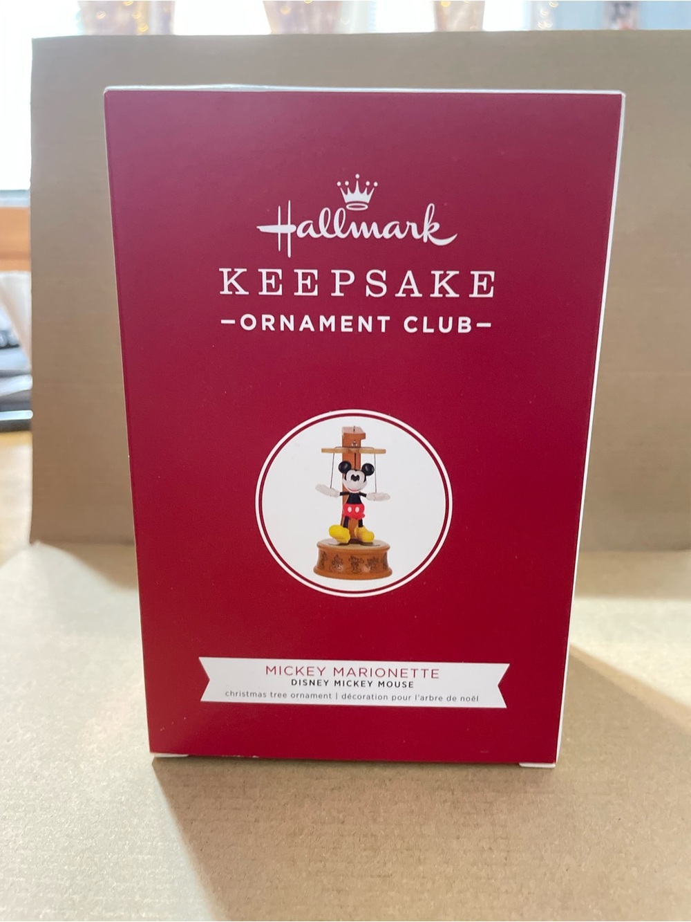 Disney Mickey Marionette Ornament in Red, Black, Yellow